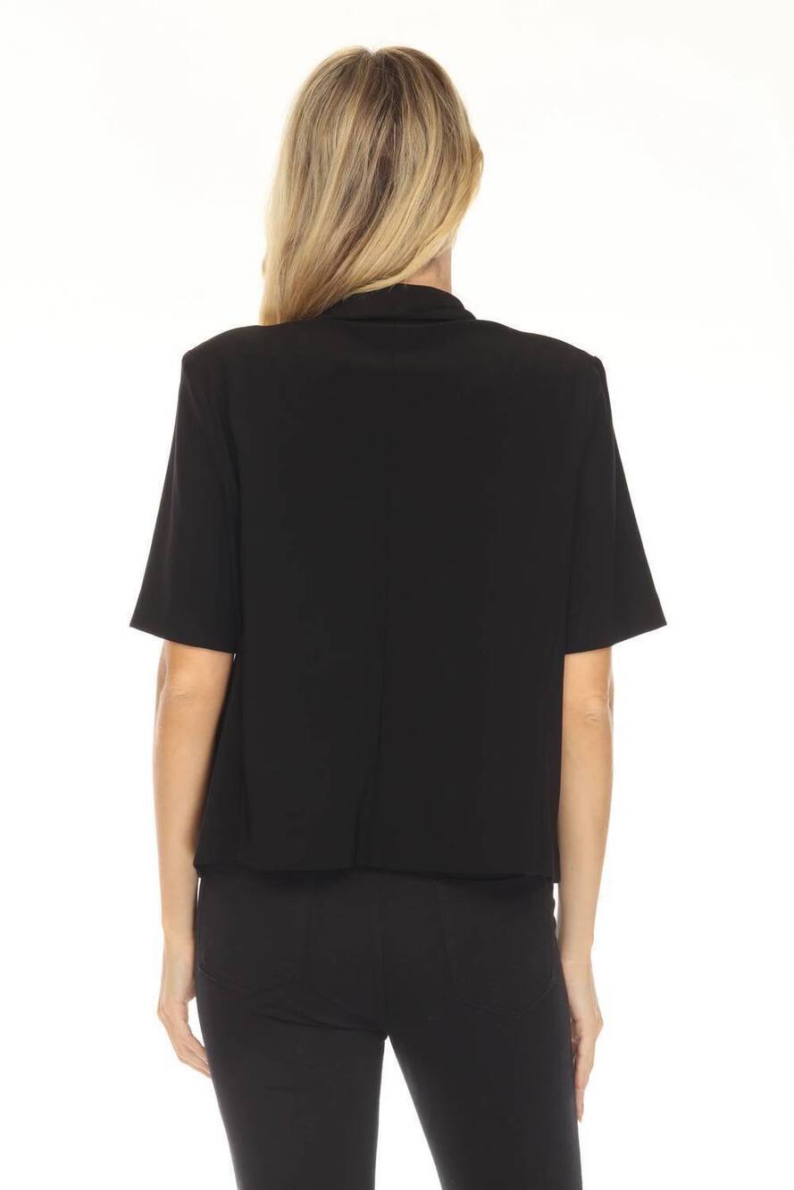NEW JOSEPH RIBKOFF short sleeve blazer jacket in black - Picture 4 of 7